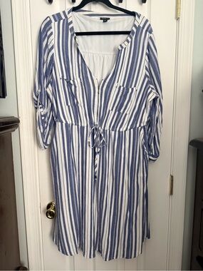 Torrid Dress with Blue and White Stripes